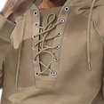 thumbnail image 5 of Men's 2 Piece Cargo Tracksuit, Long Sleeve Solid Lace up Hooded Pullover Sweatshirt & Multi‑Pocket Cargo Jogger Pants, Casual Streetwear Athletic Sweatsuit for Men, 5 of 5