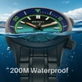 thumbnail image 3 of BERNY Automatic Dive Watches for Men, Sport Casual 20ATM Waterproof Titanium Watch with Date, Super Luminous, Sapphire Crystal, Fashion Men's Analog Mechanical Wristwatch (Light Green), 3 of 9