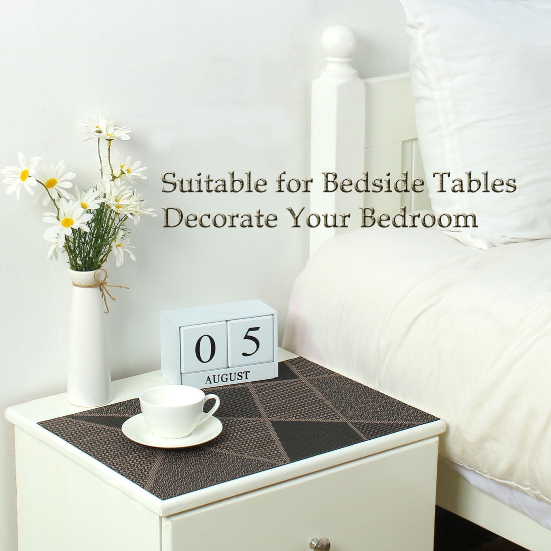 Set Of 6 Placemats Pvc Cross Woven Washable Dining Table Mats