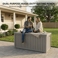 thumbnail image 3 of Decksplore 220 Gallon Resin Deck Box, Large Weatherproof Outdoor Storage Box for Patio, Tan, 3 of 10