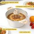 thumbnail image 5 of Nonstick Stock Pot with Lid, 4.5QT Stockpot Pasta Cooking Pot , Granite Casserole Soup Pot, Non Stick Stew Pot Cookware for Stews, Soups, Compatible with All Stovetops（White), 5 of 8