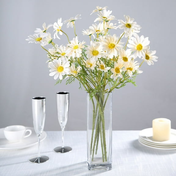 Efavormart 6 Bushes - 20" Daisy Flower Spray, Artificial Flowers Bouquet - Blush - Rose Gold - Perfect for Banquet, Wedding, Office, Events, Centerpieces, Chairs, Arches, Backdrops