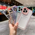 thumbnail image 3 of CYH Transparent Card Slot Bag Holder Case For iPhone 14 13 11 12 15 Pro Max Mini X XR XS 7 8 Plus Clear Shockproof Soft Wallet Cover Gift, 3 of 7