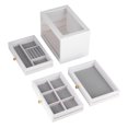 thumbnail image 4 of 3 Layers Wood Jewelry Jewelry Box, Jewelry Display Box Box, Jewelry Organizer Display Case with 3 Drawers for  Bracelet Necklace Storage, Closet  Vanity Decoration, 4 of 7