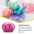 thumbnail image 3 of Linyer Female Sleeping Hat Bathroom Supplies Waterproof Elastic Shower Hair Caps Dust-proof Girl Head Cover Salon Accessories Rose Red, 3 of 7