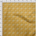thumbnail image 3 of oneOone Silk Tabby Mustard Yellow Fabric Leaves & Floral Artistic Sewing Fabric By The Yard Printed Diy Clothing Sewing Supplies 42 Inch Wide, 3 of 4