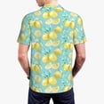 thumbnail image 3 of Balery Yellow Lemon Printed Men’s Short Sleeve Polo Shirt, Midweight Men's Shirt,Golf Polo shirts -X-Large, 3 of 8