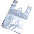 thumbnail image 1 of 100 bolsas de plástico transparente tipo chaleco de 18 x 29 cm, bolsas de transporte tipo chaleco, bolsas para llevar alimentos, bolsas de mercadería para supermercado, 1 of 5