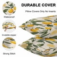 thumbnail image 4 of Waterproof Throw Pillow Covers Set of 2, 18x18 Inch Lemon Leaves Decorative Pillowcases Outdoor Pillow Slip Cushion Covers Set for Couch Tent Summer Fruit Country Nature Watercolor, 4 of 7