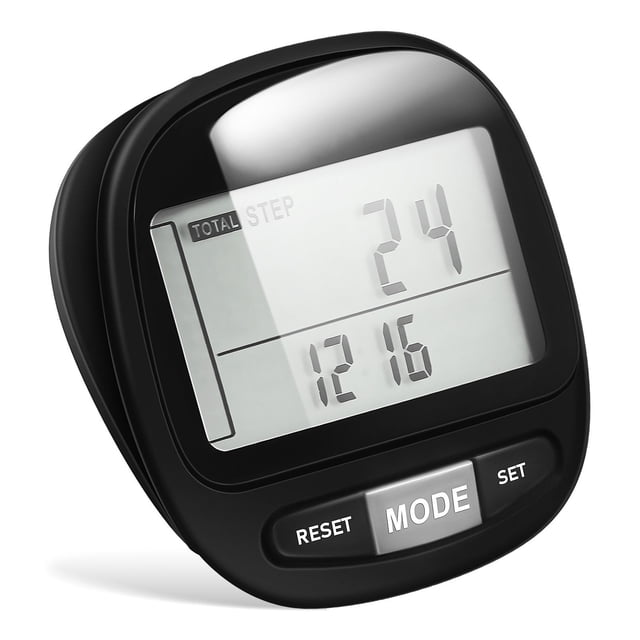 TEHAUX Simple Pedometer Clip on for Fitness with 3D Sensor Accurate Step Tracking