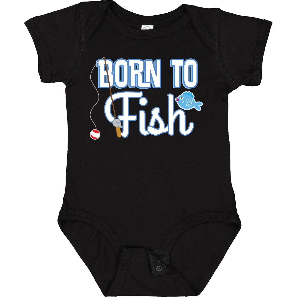 Inktastic Born to Fish Go Fishing Boys or Girls Baby Bodysuit