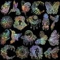 thumbnail image 2 of WuPing 80 Pcs Holographic Stickers, Large Iridescent Transparent Resin Sticker Decals for Scrapbook Journals Planners, 2 of 7