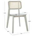 thumbnail image 3 of SAFAVIEH Luz Contemporary Cane Dining Chair, Grey, Set of 2 (17.3 in. W x 20.1 in. D x 31.9 in. H), 3 of 13