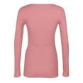 thumbnail image 3 of Delayuji Fashion A solid-colored round-neck top and long-sleeved T-shirt for ladies, 3 of 4