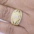 thumbnail image 6 of 1.45 Carat IGI Certified Lab Grown Diamond Cluster Engagement Ring For Women (10K Solid Yellow Gold) Round & Baguette Shape Multi Row Bridal Anniversary Ring Jewelry Gift For Her-8.5, 6 of 6