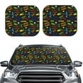 thumbnail image 2 of Xecao Pixel Game for Foldable Car Sun Shades (2-Pack) offer sun protection with an easy-fold design for convenient windshield shading., 2 of 7