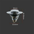 thumbnail image 3 of JingChun 1Pc Universal Bathroom Sink Stopper with Haircher, for Drain Hole, Spring Core Bathtub Drain Cover, Pop Up Sink Plug Basin Drain Strainer, 3 of 9