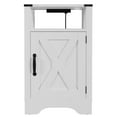 thumbnail image 4 of Moootto Engineered Wood Nightstand Side End Table with USB Ports in White, 4 of 4