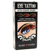 Hard Candy Eye Tattoo: Glitter Eyeshadow Appliques, Contains 3 Eyeshadow Sets, Applicator Brush, Setting Powder, 124 Glitter .1 Oz.
