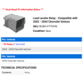 thumbnail image 2 of Load Leveler Relay - Compatible with 2002 - 2004 Chevy Venture 2003, 2 of 2