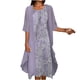 thumbnail image 1 of Vestidos Para Mujer Vestido Maxi Vestido Bohemio Media Manga Smock + Vestido Conjunto de Dos Piezas Hasta La Rodilla Vestido de Playa Odeerbi  ODB164450, 1 of 8