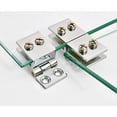 Pack of 4 hinged glass door clips for hinges on kitchen glass