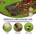 thumbnail image 2 of Lawn Leveling Rake, 30" x 10" Heavy-Duty Stainless Steel Lawn Leveler with 72“ Adjuatble Long Handle - Effort-Saving Leveling Soil Sand Spreading Dirt, 2 of 8