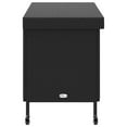 thumbnail image 4 of vidaXL Boîte de Rangement de Jardin avec Roues Noir 110x55x73 cm Rotin Poly, 4 of 5
