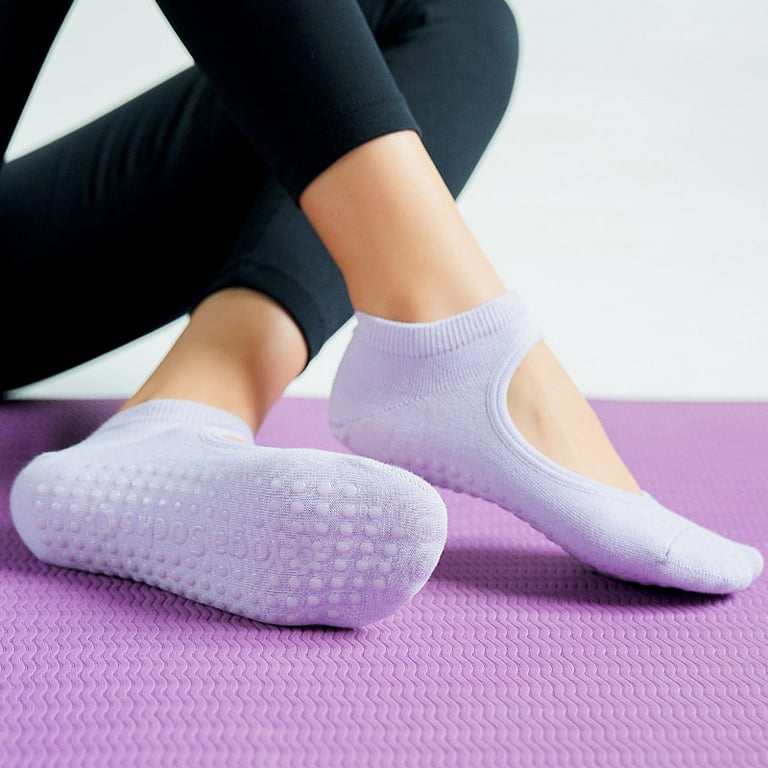 High Quality Pilates Socks Anti-Slip Breathable Backless Yoga Socks Ankle  Ladies Ballet Dance Sports Socks for Fitness Gym 