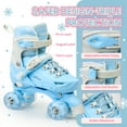 thumbnail image 5 of OBENSKY Roller Skates 4 Size Adjustable w/ Light up Wheels,Birthday Gift for Girls&Boys Beginners-Blue/Pink,Patines Para Niñas, 5 of 9