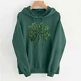 thumbnail image 4 of BLTIBY St. Patrick's Day Sweatshirts Hoodies for Women Shamrock Clover Printed Round Neck Long Sleeve Drawstring Shirts Irish Blouse Fashion Pullover Tops with Pockets Green 10 M, 4 of 6