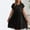 A0810-Black, variant on QUINDOS Dresses for Women 2025 Crew Neck Casual Short Sleeve Sundress Sun Dresses Summer Solid Color Mid Length Cotton Linen Mini Knee Length Womens Dresses