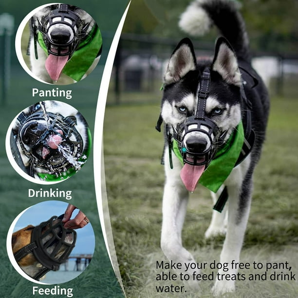 Dog Muzzle Silicone Basket Muzzle for Small Medium Large Dogs