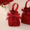 thumbnail image 4 of Wedding Candy Bag Portable Drawstring Wedding Party Gift Goodie Candy Packing Bag Embossed Flower Gift Storage Bag, 4 of 4