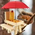 thumbnail image 7 of Squirrel Feeder with Umbrella, Wooden Squirrel Picnic Table, Hard and Strong, 7 of 7