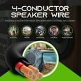 thumbnail image 4 of GearIT 16/4 16AWG Outdoor Speaker Cables for Direct Burial OFC Speaker Wire Audio Cable, Black 100-ft, 4 of 7