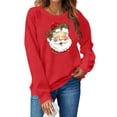 thumbnail image 5 of Cadancy Womens Christmas Top Cute Santa Claus Funny Graphic Crew Neck Sweatshirts Winter Casual Long Sleeve Party Shirts Xmas Vacation Fashion Outfits 2025, 5 of 9