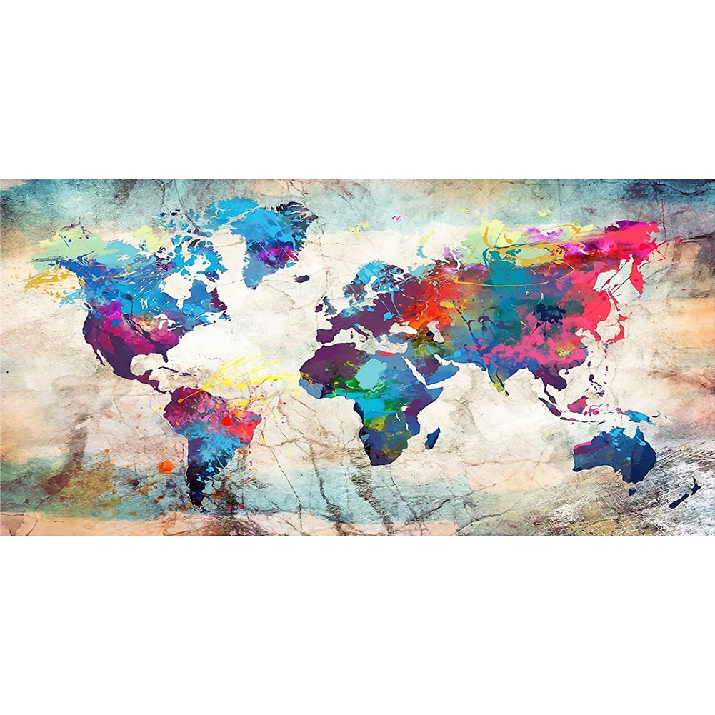 Full Drill Color World DIY 5D Diamond Painting Cross Stitch Embroidery Art Decor Full Drill Color World DIY 5D Diamond Painting Cross Stitch Embroidery Art Decor