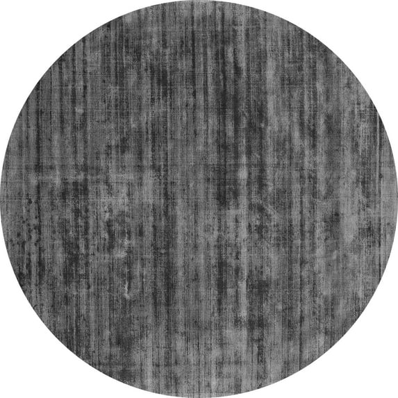 Ahgly Company Indoor Round Abstract Gray Contemporary Area Rugs, 5' Round