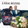 thumbnail image 4 of JAGASY Bike Cremation Urn for Ashes Adult Male, Dark Blue Small Urns for Human Ashes Keepsake, Sunset Clouds Cemetery Tree Decorative Urns for Brother, Miniature Burial Urn for Sister, (3 Inch), 4 of 7