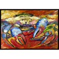 thumbnail image 1 of Carolines Treasures JMK1107JMAT Crabe Bleu Rouge Tapis Intérieur et Extérieur- 24 x 36 Po., 1 of 4
