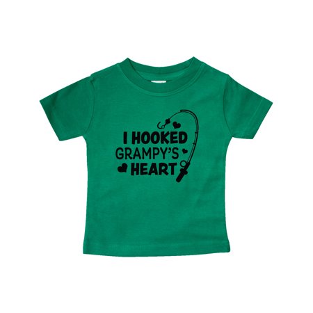 

Inktastic I Hooked Grampy s Heart with Fishing Rod Gift Baby Boy or Baby Girl T-Shirt