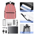 thumbnail image 6 of Gaeub Red And White Stripes School Backpack Waterproof Bookbag for Men Women College High School Bags, 6 of 8
