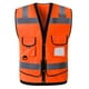 thumbnail image 5 of Chaleco de Seguridad Transpirable Reflectante de Visibilidad de Tela de Poliéster para Hombres y Mujeres - Naranja, XL DYNWAVEMX Chaleco reflectante de seguridad, 5 of 8