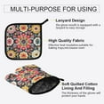 thumbnail image 3 of Yayeee Oven Mitts and Pot Holder Set of 4 Heat Resistant Kitchen Gloves Baking Hot Pad, Colorful Floral Pattern, 3 of 5