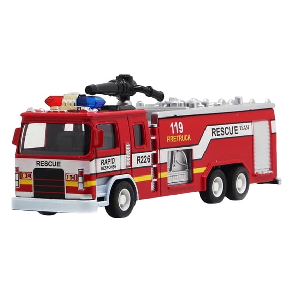 BJBSJSZ Fire Truck Toy, Powered Fire Rescue Truck Vehicle Toy with Lights and Sirens Sounds, Water Pump, Ladder, Birthday Gifts for Boys Girls, Kids Toys for 3 4 5 6 7 8 Years Old Boys