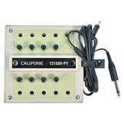 Califone 1218AV-PY 8 Position Jackbox with Volume Control, Beige