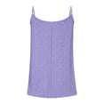 thumbnail image 5 of KHONTS Flowy Camisole for Women Scoop Neck Spaghetti Strap Casual Pleated Basic Tank Tops Purple XL, 5 of 6