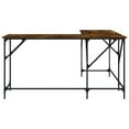 thumbnail image 2 of vidaXL Desk Smoked Oak 149x149x75 cm Engineered Wood, 2 of 5