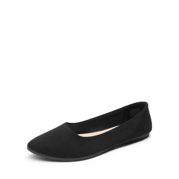 Women Ballet Flats Pointed Toe Slip On Dress Shoes Comfortable Suede Business Casual Shoes for Work Office Travel